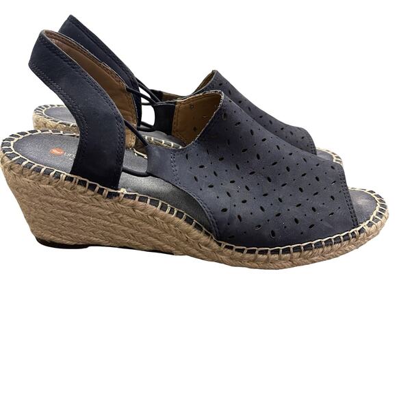 Unstructured by Clarks Women's Size 7 Navy Blue Petrina Gail Espadrilles - Picture 3 of 7